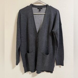 J.Crew Gray Merino Wool Blend Pocket Cardigan – Size S
